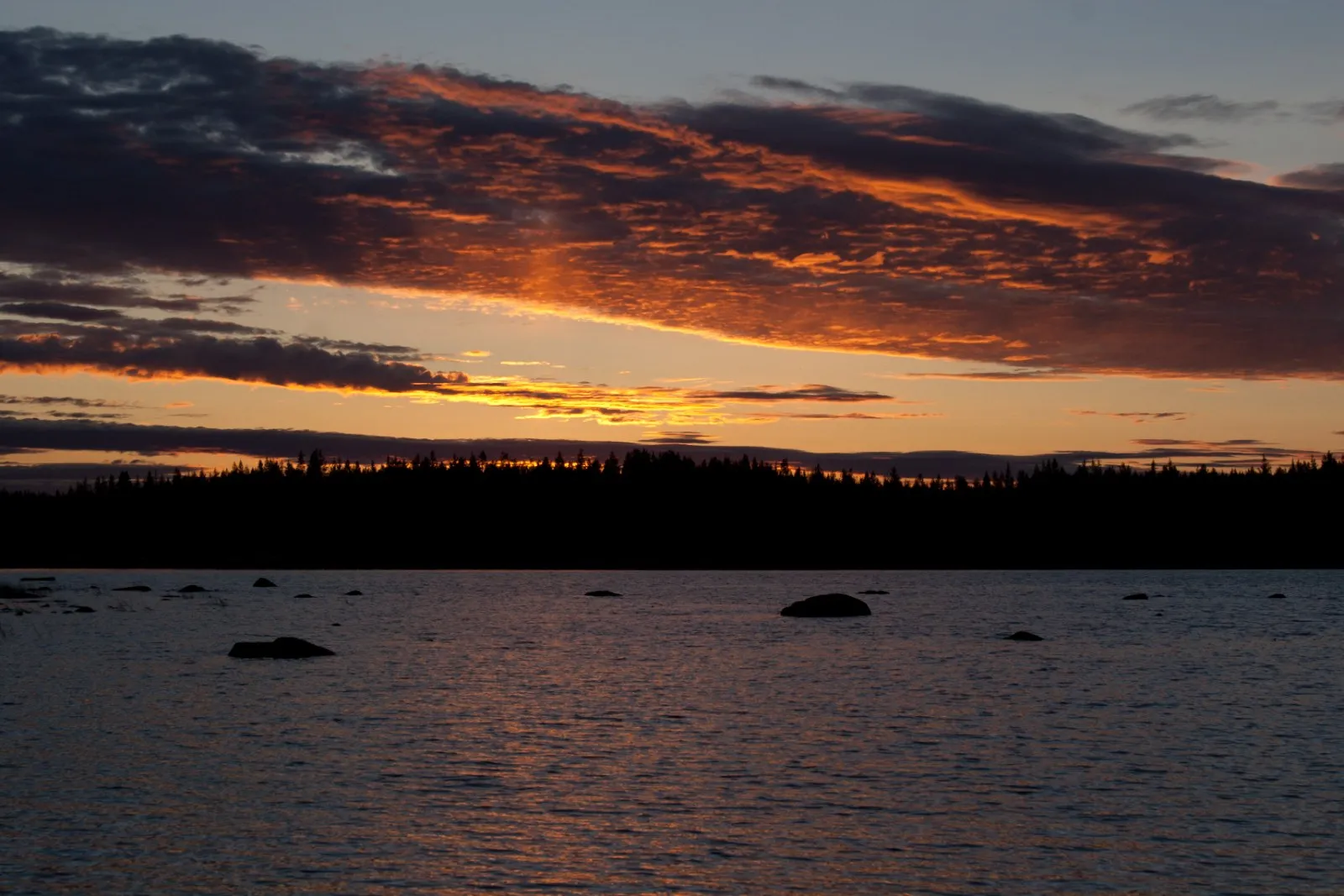 Finlandse zonsondergang